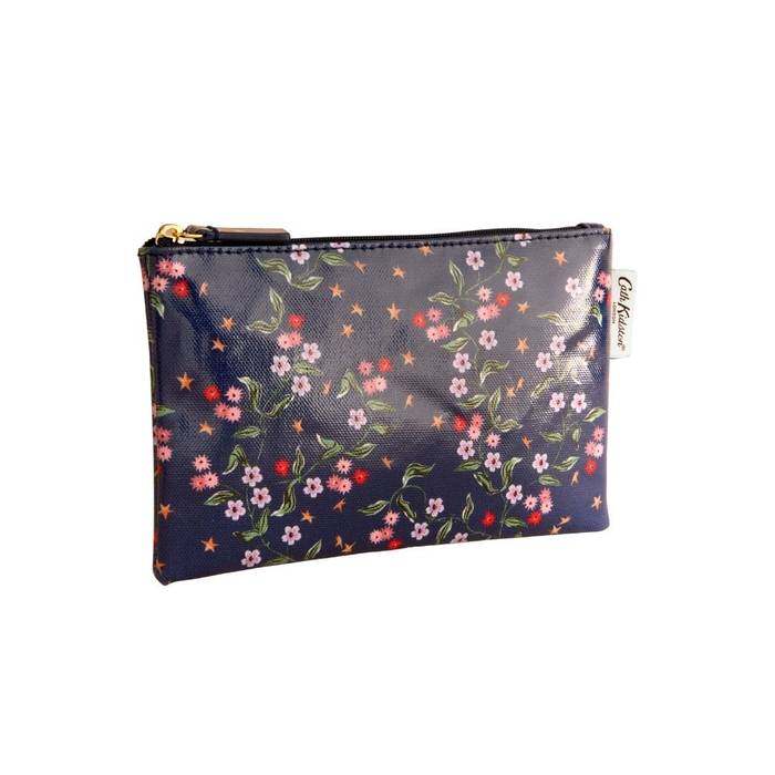 Female Zipped Purse Trailing Star Sprigs Navy