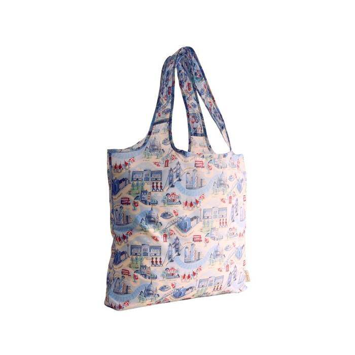Female Foldaway Shopper London Town Blue