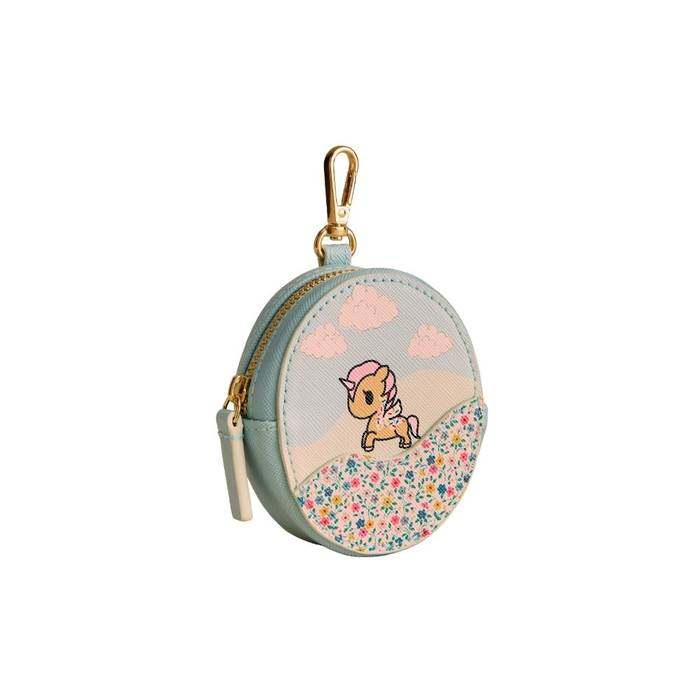 Female Clip on Purse Tokidoki Paper Dresses Blue