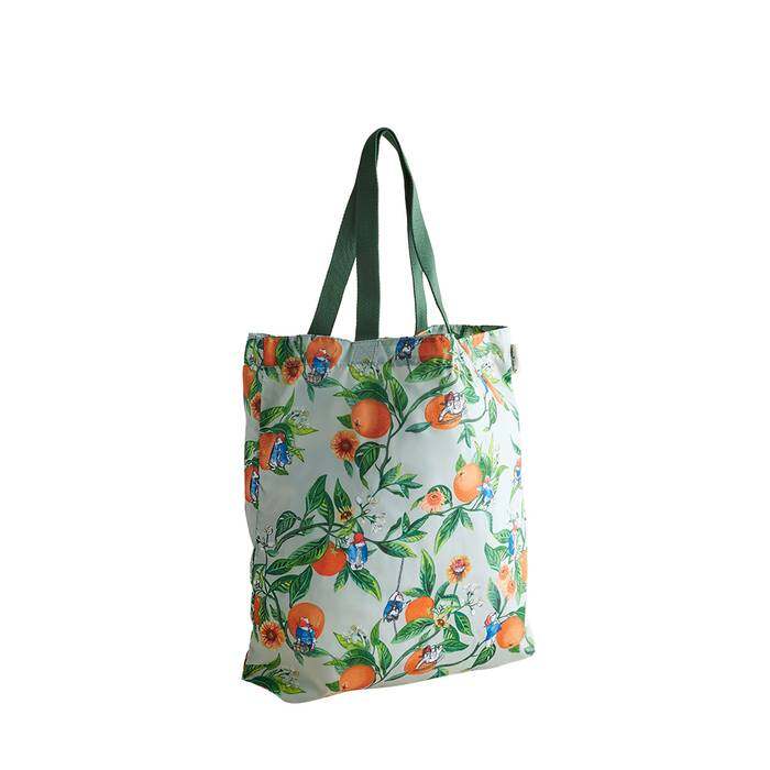 Female Foldaway Tote Paddington Oranges Green