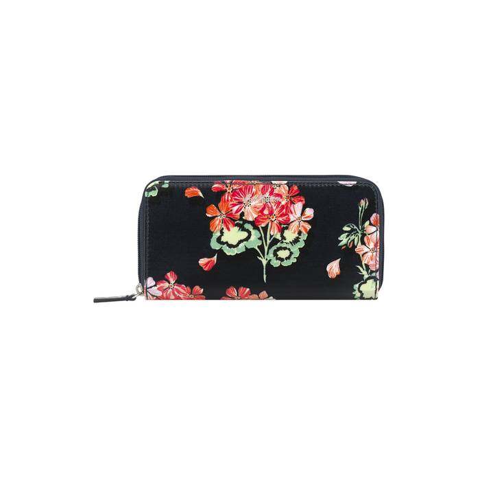 Continental Zip Wallet Geraniums Navy