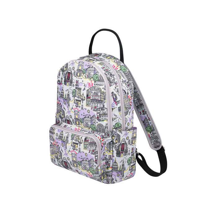 Pocket Backpack London  Lilac/Grey 1