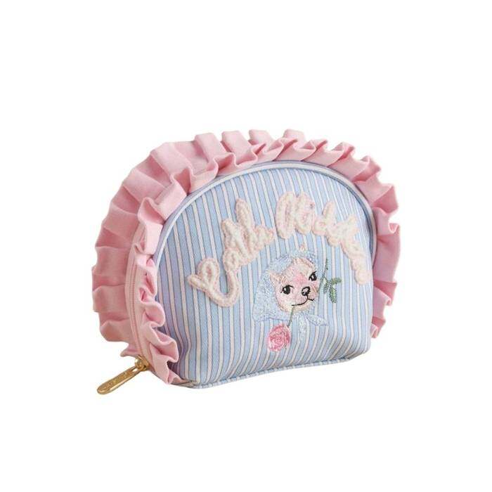 Half Moon Pouch Dog Placement Blue Stripe