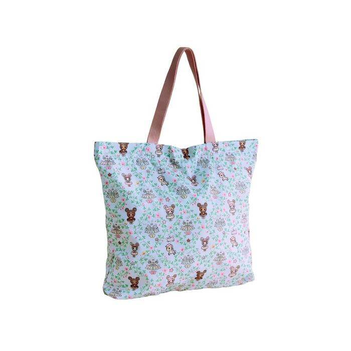 Female Large Foldaway Tote Tokidoki Paper Dresses Blue