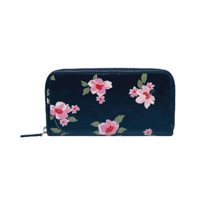 Zip Wallet Dusk Floral Spaced Navy