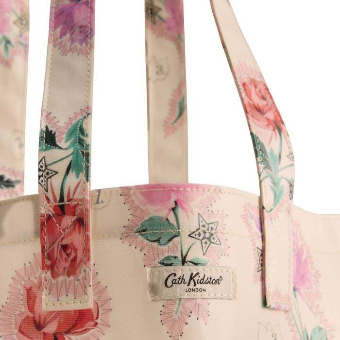 Female Large Bookbag Rainbow Rose Cream 1