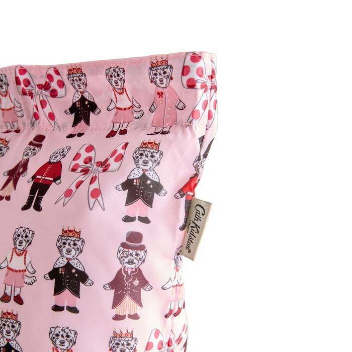 Female Large Foldaway Tote London Dogs Pink 1