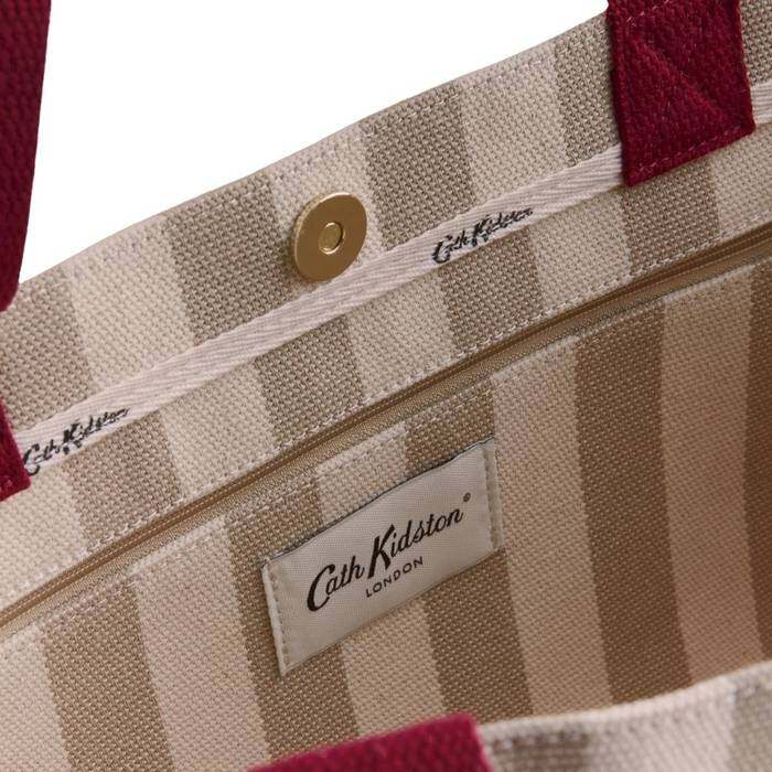 Female Shoulder Tote Cath Stripe Neutral 1
