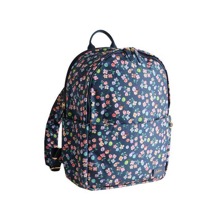 Female Compact Backpack Marble Ditsy Navy