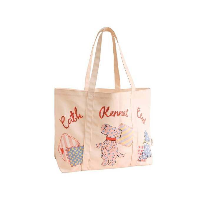 Female Tote Retro East West Dog Cream