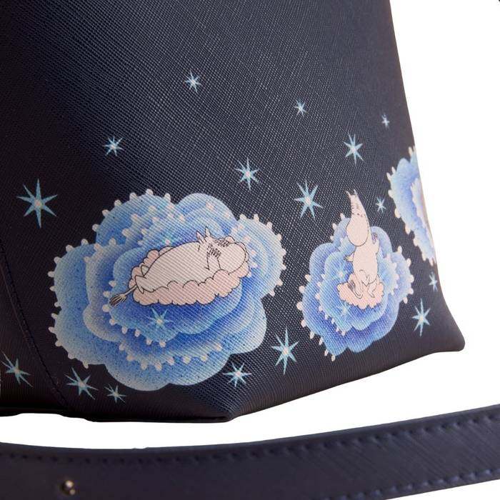 Female Bucket Bag Moomin Clouds Navy 1