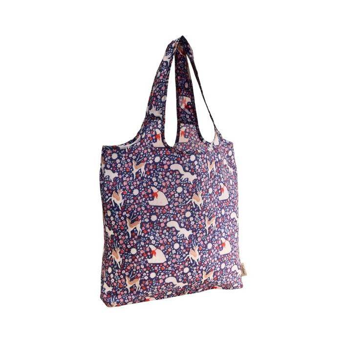 Female Foldaway Shopper Polar Ditsy Navy
