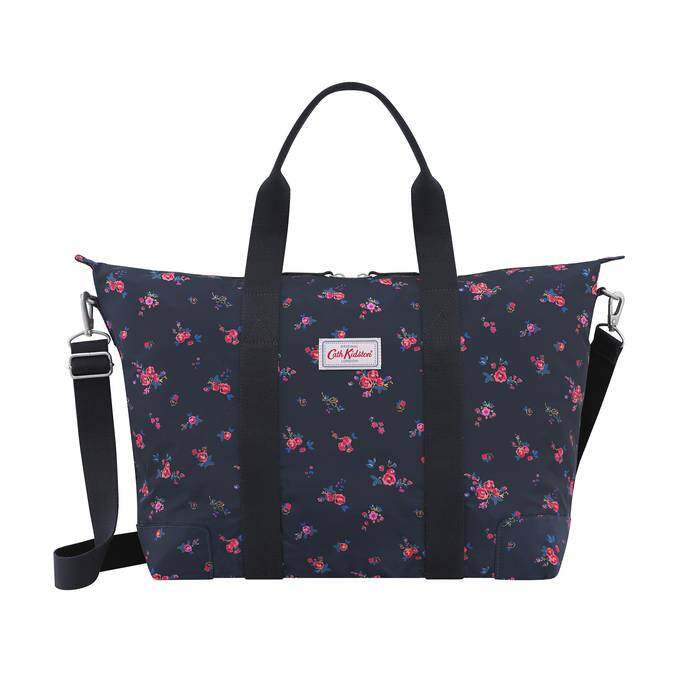 Foldaway Overnight Bag Millfield Rose Ditsy Charcoal