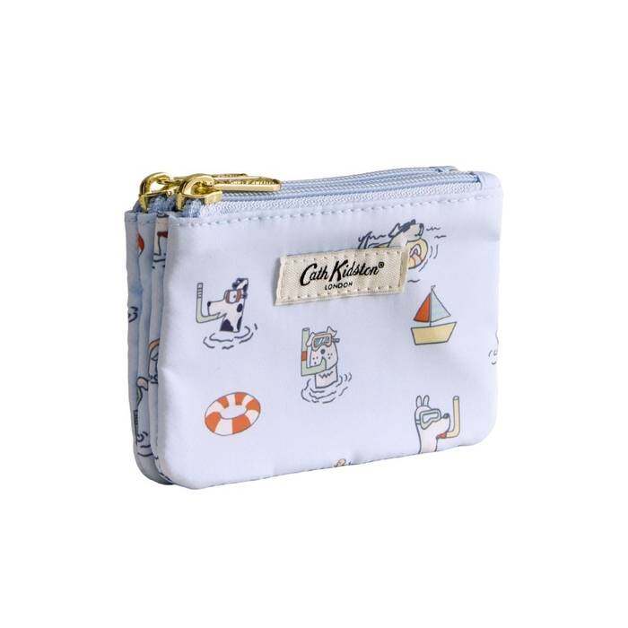 Female Double Zip Purse Snorkel Stanley Blue
