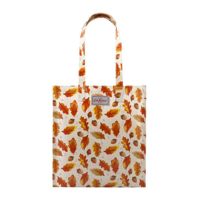 Shiny Bookbag Falling Leaves Cream