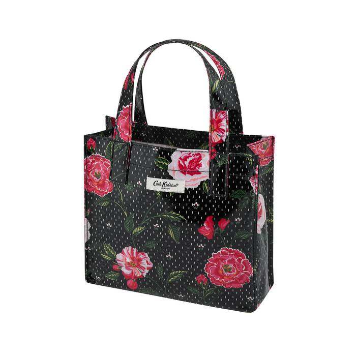 Small Bookbag Tea Rose Black 1