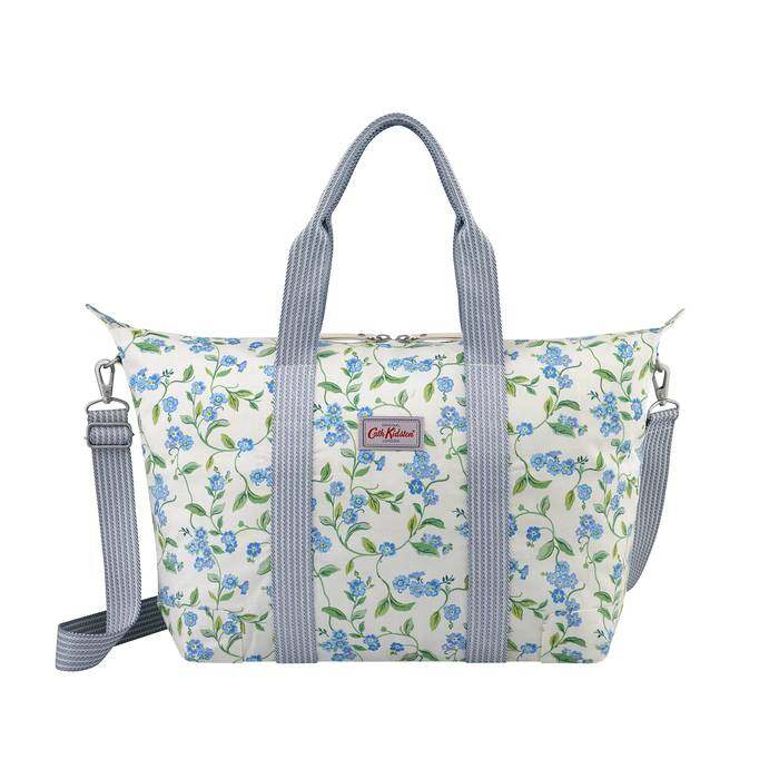 Foldaway Overnight Bag Forget me not Cream