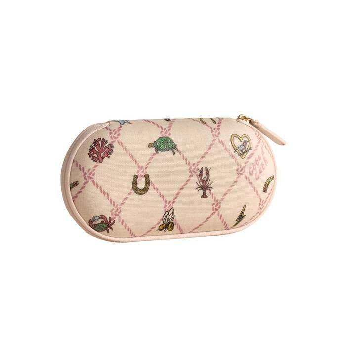 Female Glasses Case Rope Charms Pink