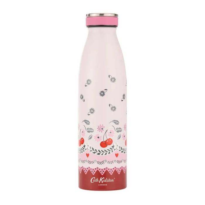 Stainless Steel Bottle 460ML Cherry White