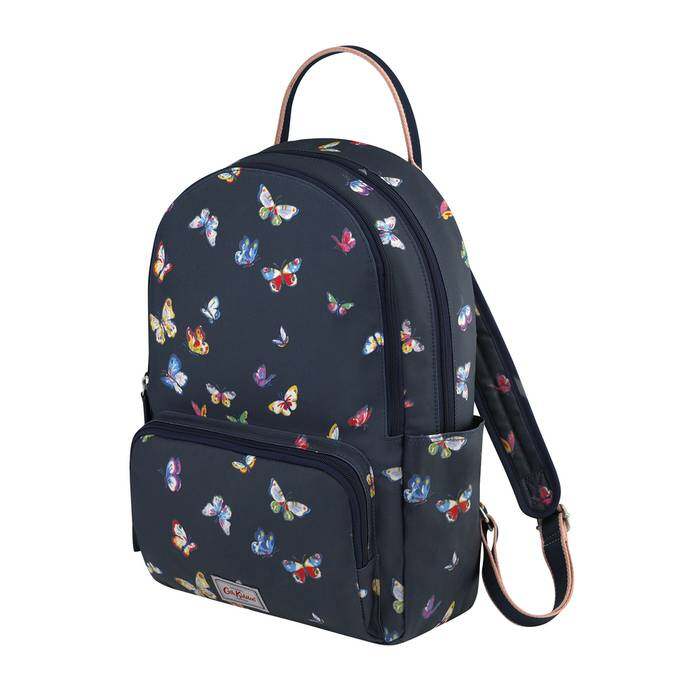 Pocket Backpack Butterflies Navy 1