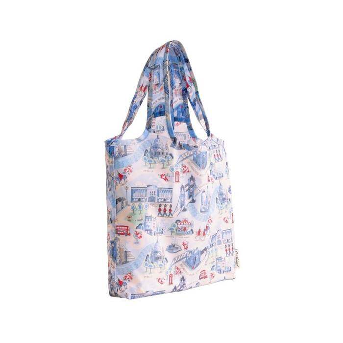 Female Mini Foldaway Shopper London Town Blue