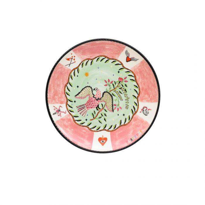 Side Plate Spirit Animals Light Blue