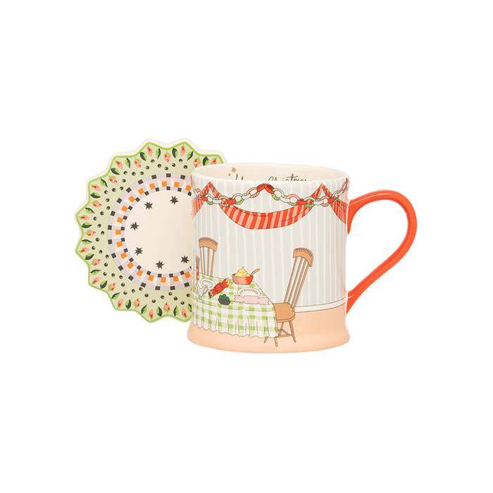 Table Mug & Coaster Christmas Table Multi 1