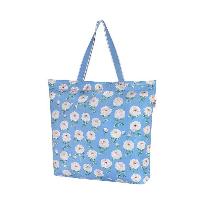 Large Foldaway Tote Dahlia Blue 1