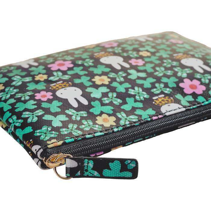 Female Zip Purse Miffy Ditsy Black 1