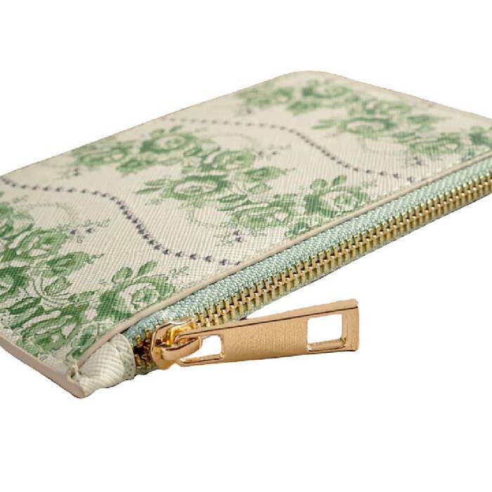 Female Charm Zip Purse Rose Pearl Minature Green 1