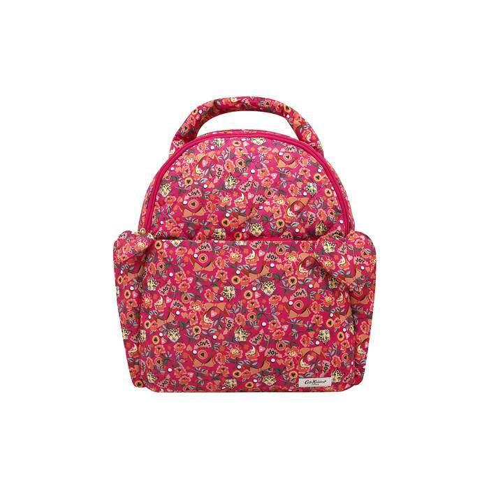 Pinball Ditsy Rose Heart Backpack Pink/Orange