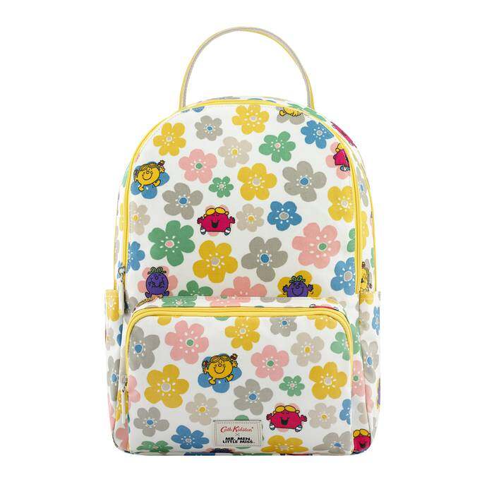 Pocket Backpack LM flowers Oyster Shell