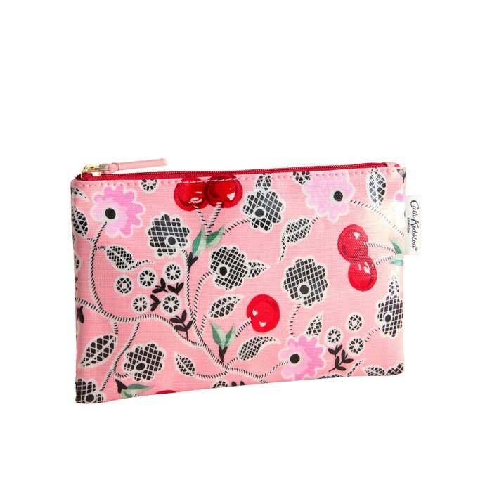 Female Zip Purse Cherry Bunches Pink
