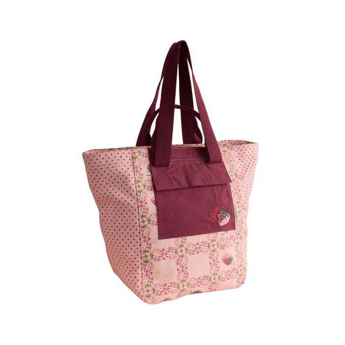 Female Large Market Tote Strawberry Garden Pink