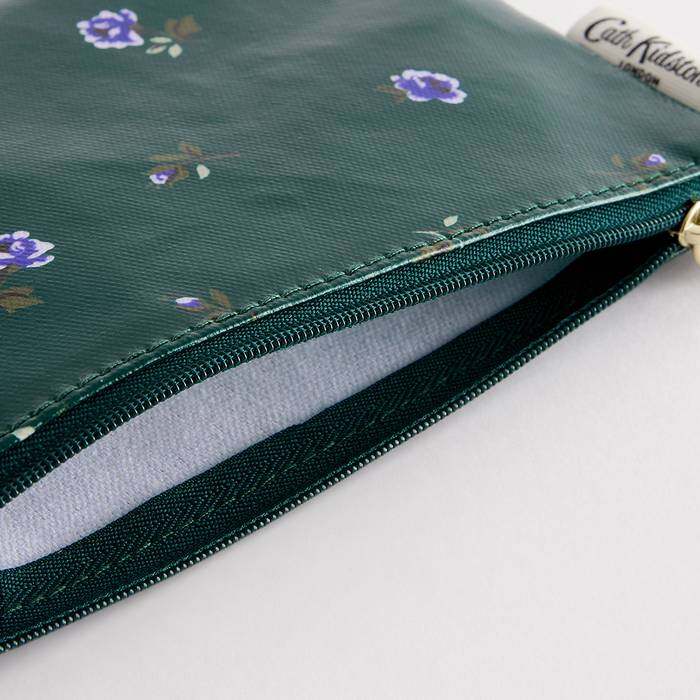 Female Zip Purse Lace Sprigs Green 1