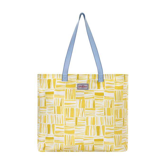 Large Reversible Everyday Tote Summer Time Warm Cream 1