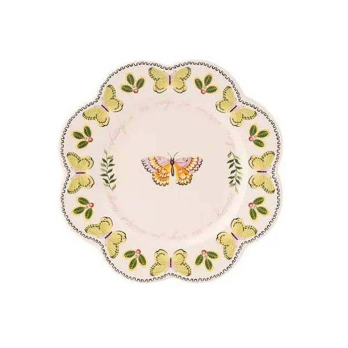 Scallop Plate (19 cm) ButterflyY & Sentiment Gifting Multi-color