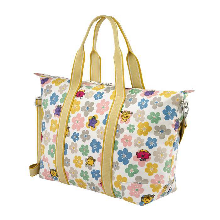 Foldaway Overnight Bag Little Miss flowers Oyster Shell 1
