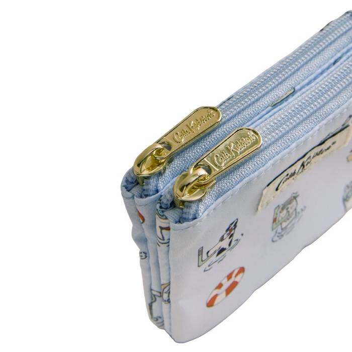 Female Double Zip Purse Snorkel Stanley Blue 1