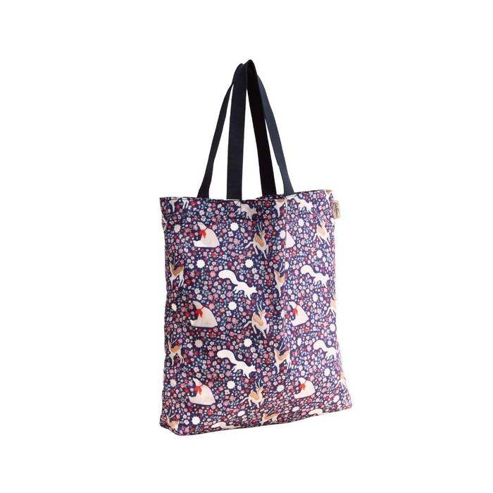 Female Foldaway Tote Polar Ditsy Navy
