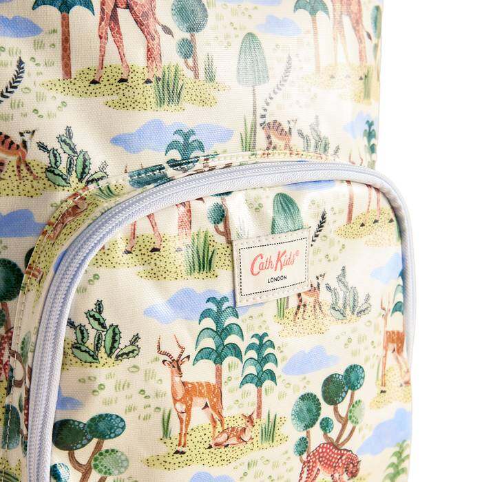 Kids Boy Large Backpack Magical Safari Ecru 1