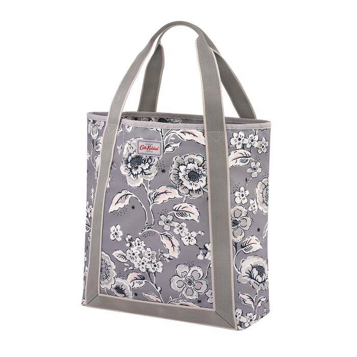 Webbing Tote Chintz Flower Deep Grey 1