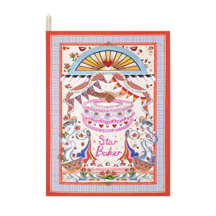 Placement Tea Towel GBBO Showstopper Placement Pink