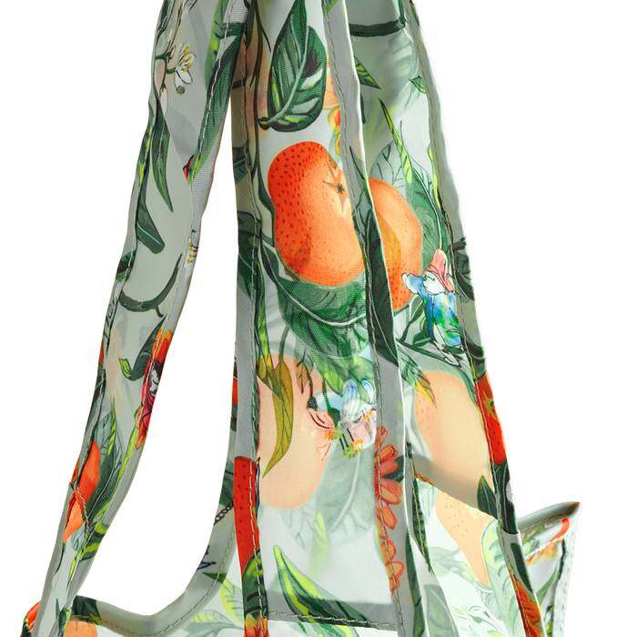 Female Foldaway Shopper Paddington Oranges Green 1