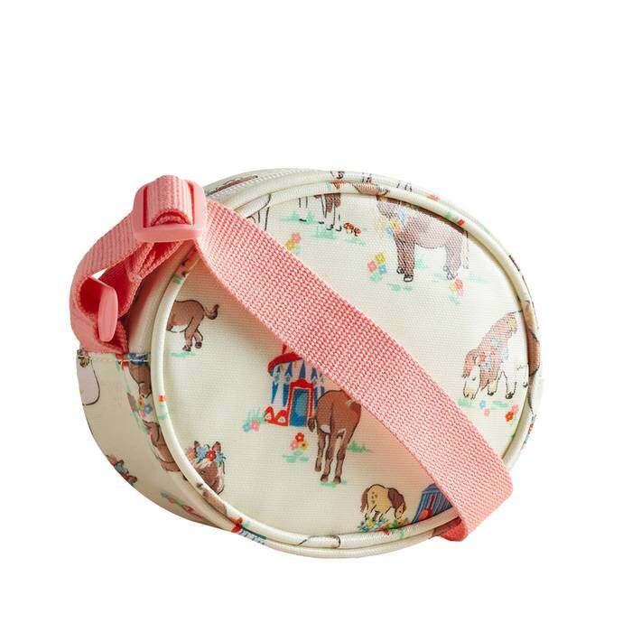 Kids Girl Oval Crossbody Seaside Donkeys Ecru