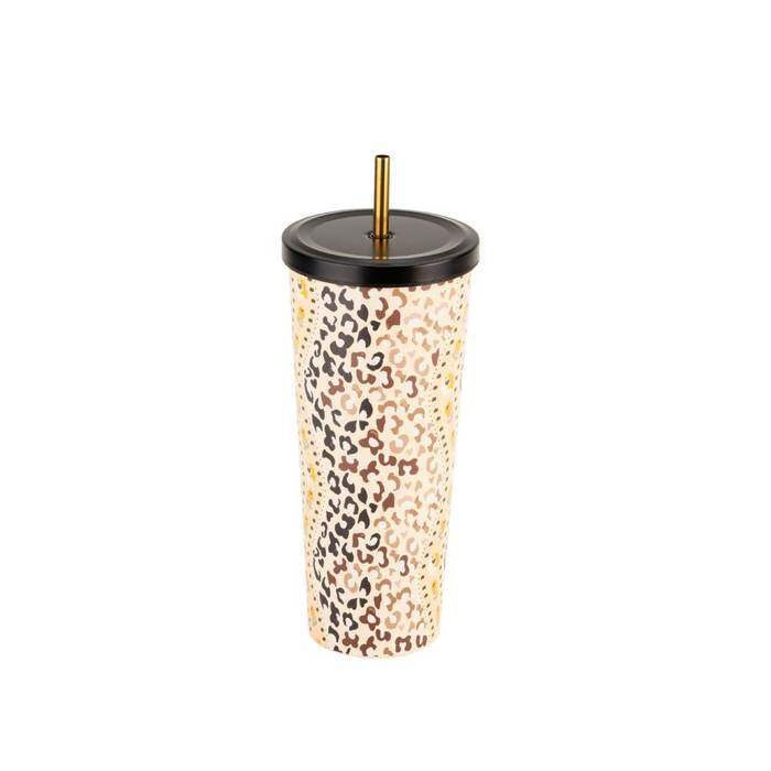 Stainless Steel Cup 700ML Leopard Yellow 1