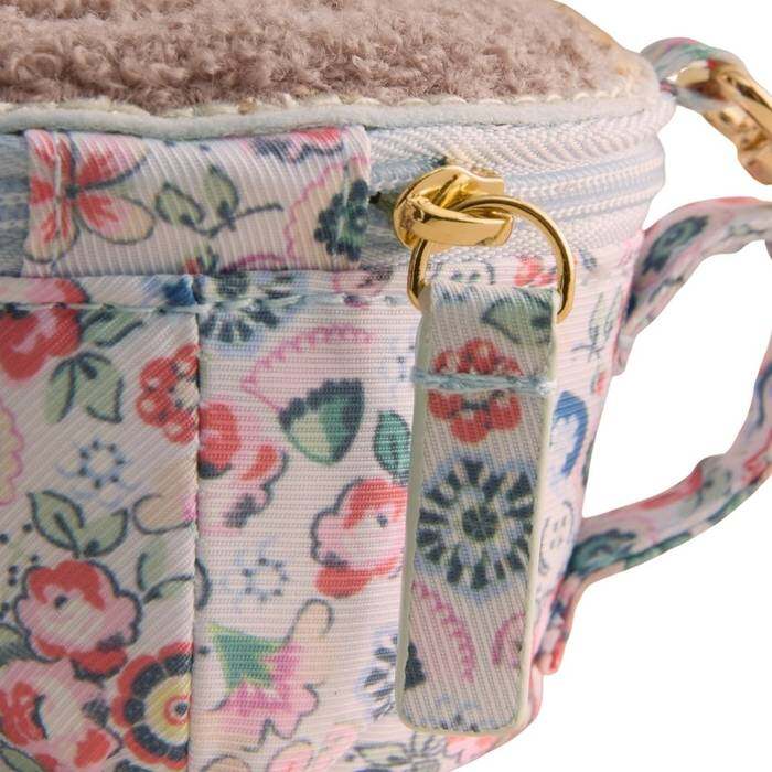 Female Clip on Purse Pearly Queen Ditsy Cream 1