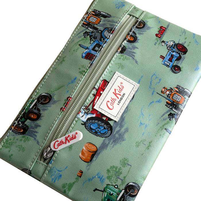 Kids Boy Zip Purse Vintage Tractors Green