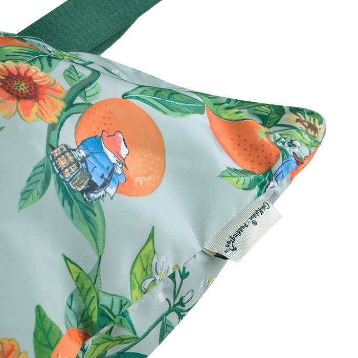 Female Large Foldaway Tote Paddington Oranges Green 1