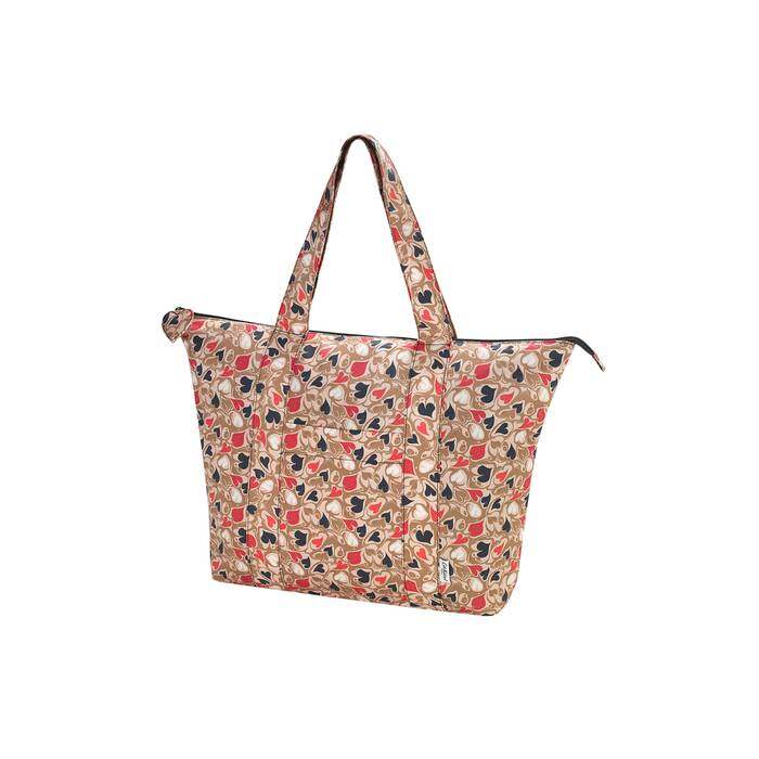 Recycled Rose Tote Marble Hearts Brown 1